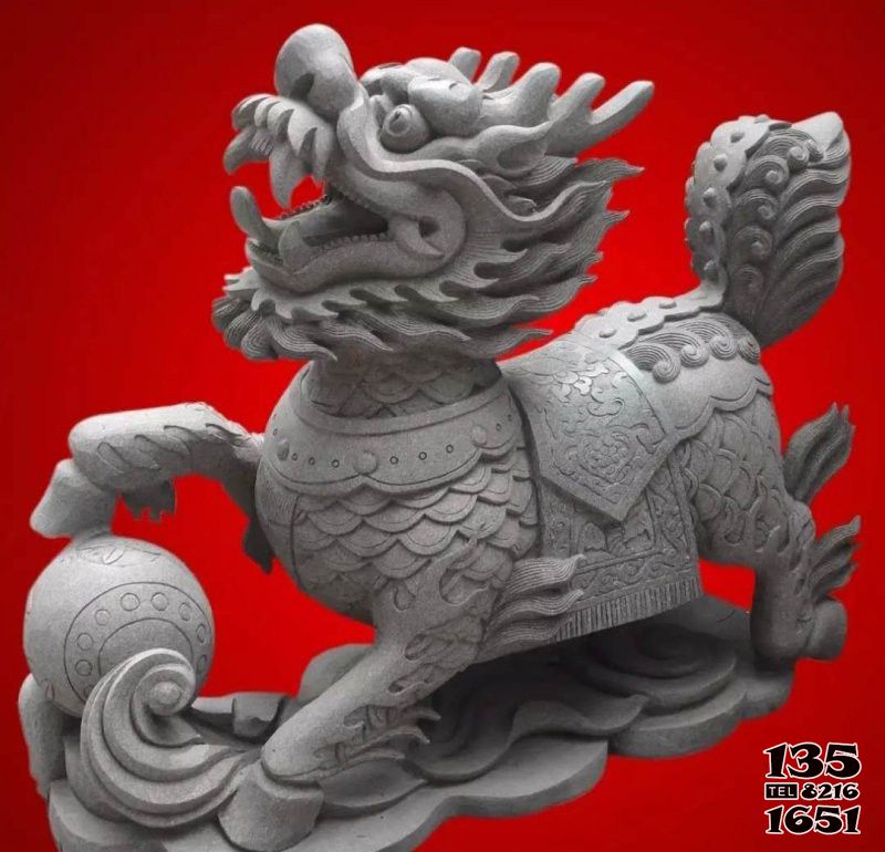 麒麟雕塑-大理石石雕神獸麒麟雕塑 麒麟雕塑-大理石石雕神獸麒麟雕塑高清圖片
