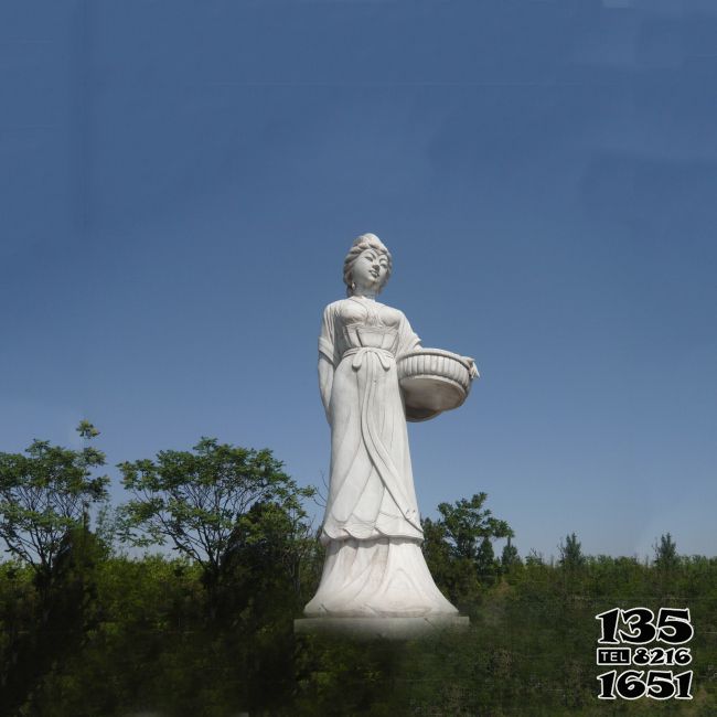 秦羅敷雕塑-景區園林古代美女秦羅敷采桑漢白玉雕塑 秦羅敷雕塑-景區園林古代美女秦羅敷采桑漢白玉雕塑