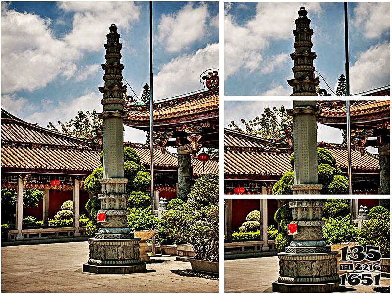 石經幢雕塑-寺廟景觀漢白玉石經幢雕塑 石經幢雕塑-寺廟景觀漢白玉石經幢雕塑高清圖片