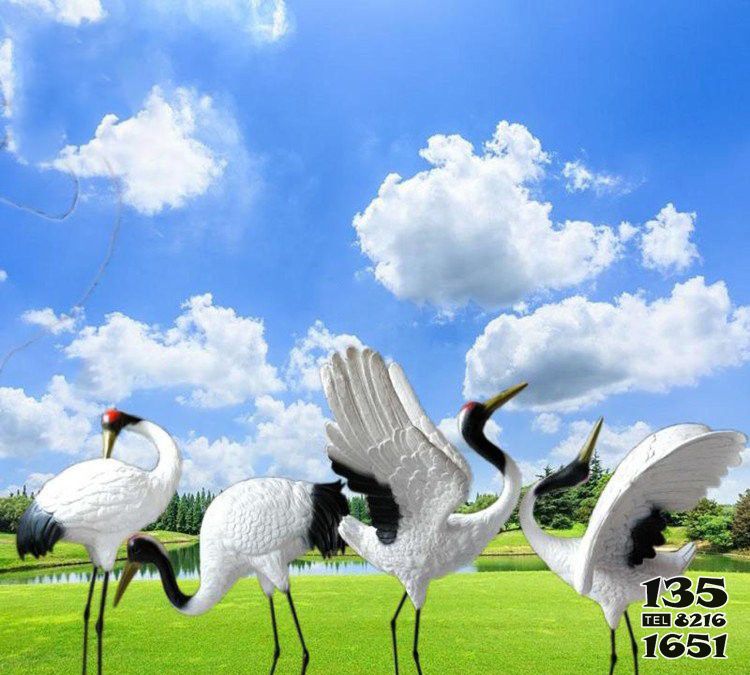 仙鶴雕塑-公園景區(qū)玻璃彩繪仙鶴雕塑 仙鶴雕塑-公園景區(qū)玻璃彩繪仙鶴雕塑高清圖片