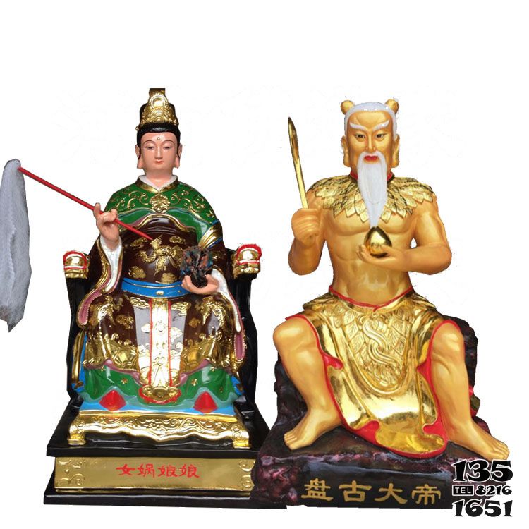 伏羲爺雕塑-花園景區擺放女媧和伏羲玻璃鋼仿真雕塑 伏羲爺雕塑-花園景區擺放女媧和伏羲玻璃鋼仿真雕塑高清圖片