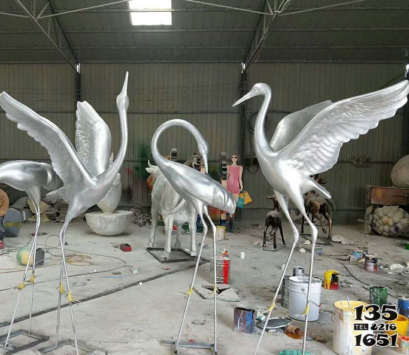 鶴雕塑-不銹鋼拋光公園景區戶外裝飾品擺件鶴雕塑 鶴雕塑-不銹鋼拋光公園景區戶外裝飾品擺件鶴雕塑高清圖片