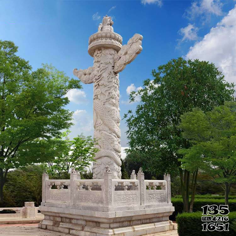 華表雕塑-古代宮殿擺放華表大理石柱子 華表雕塑-古代宮殿擺放華表大理石柱子高清圖片