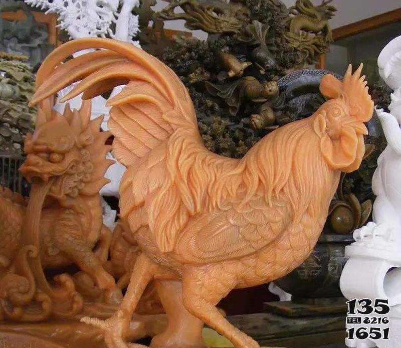 雞雕塑-室外黃花石創(chuàng)意雞雕塑 雞雕塑-室外黃花石創(chuàng)意雞雕塑高清圖片