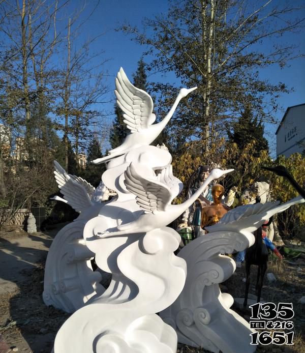 天鵝雕塑-公園創意大理石飛翔天鵝雕塑 天鵝雕塑-公園創意大理石飛翔天鵝雕塑高清圖片