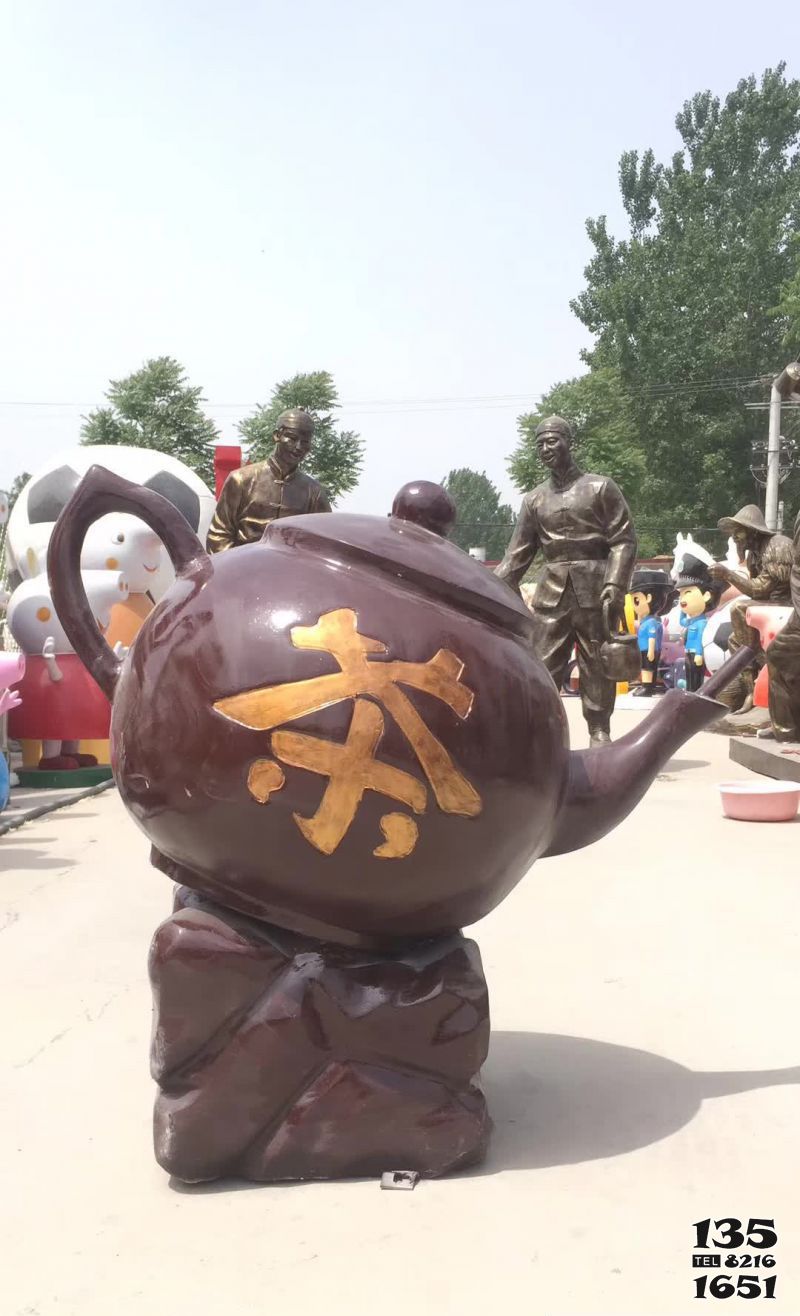 天壺雕塑-玻璃鋼彩繪創意茶天壺雕塑 天壺雕塑-玻璃鋼彩繪創意茶天壺雕塑高清圖片