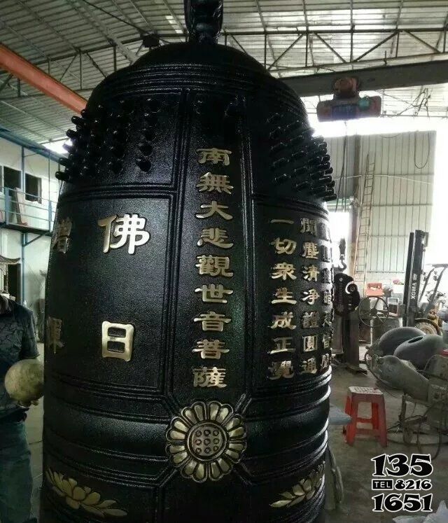 銅鐘雕塑-定制銅鐘寺廟銅雕 銅鐘雕塑-定制銅鐘寺廟銅雕高清圖片