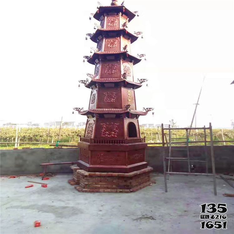 佛塔雕塑-道觀寺院戶外擺放鑄銅鑄造多層佛塔雕塑景觀 佛塔雕塑-道觀寺院戶外擺放鑄銅鑄造多層佛塔雕塑景觀高清圖片