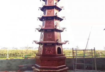 佛塔雕塑-道觀寺院戶外擺放鑄銅鑄造多層佛塔雕塑景觀