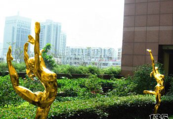 不銹鋼抽象舞蹈人物，彰顯持久之美