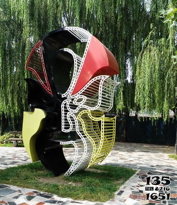 臉譜雕塑-公園抽象立體玻璃鋼臉譜雕塑 臉譜雕塑-公園抽象立體玻璃鋼臉譜雕塑高清圖片