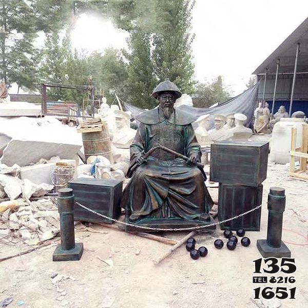 林則徐雕塑-園林景觀玻璃鋼仿銅做舊林則徐銷煙情景小品擺件雕塑 林則徐雕塑-園林景觀玻璃鋼仿銅做舊林則徐銷煙情景小品擺件雕塑高清圖片
