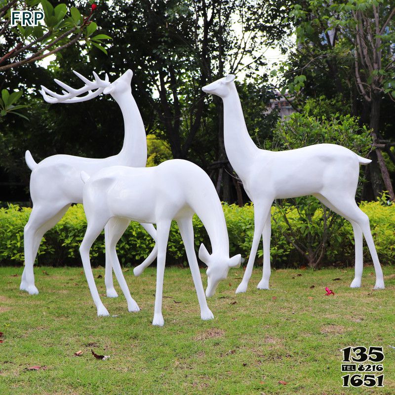 鹿雕塑-公園草坪樹脂鹿雕塑 鹿雕塑-公園草坪樹脂鹿雕塑高清圖片