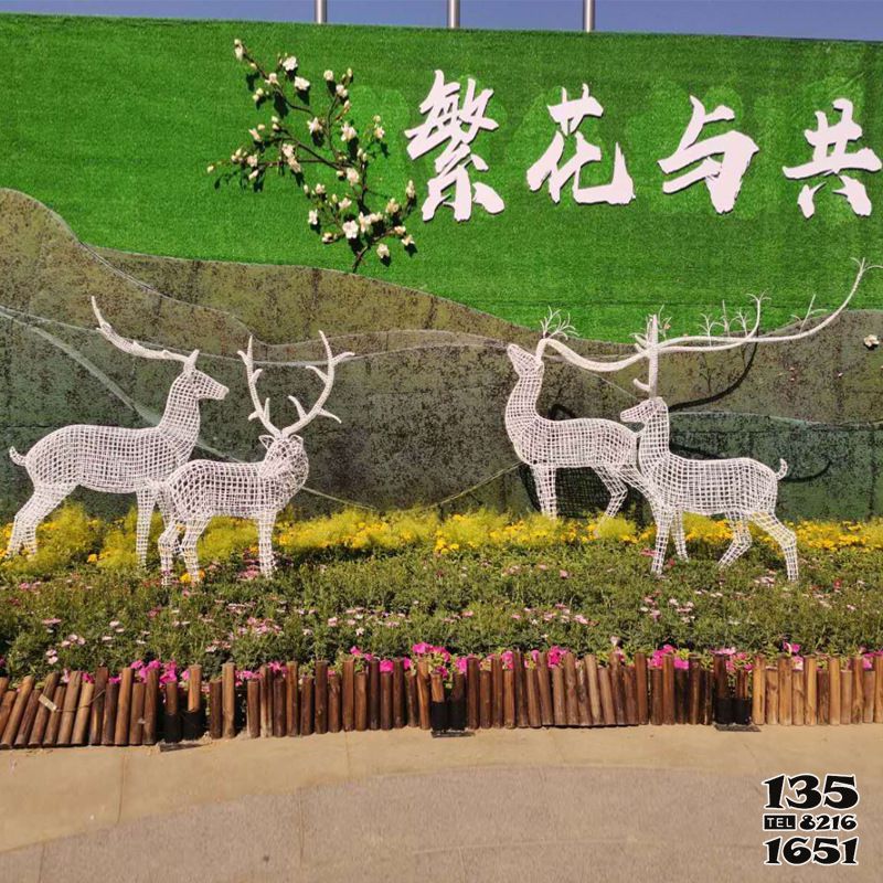 梅花鹿雕塑-動物園不銹鋼鐵藝鏤空戶外景觀裝飾品擺件梅花鹿雕塑 梅花鹿雕塑-動物園不銹鋼鐵藝鏤空戶外景觀裝飾品擺件梅花鹿雕塑