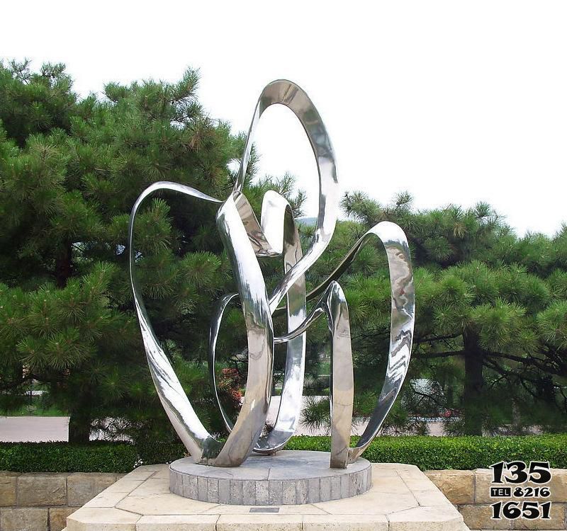 飄帶雕塑-公園園林裝飾擺放不銹鋼鏡面飄帶雕塑 飄帶雕塑-公園園林裝飾擺放不銹鋼鏡面飄帶雕塑高清圖片