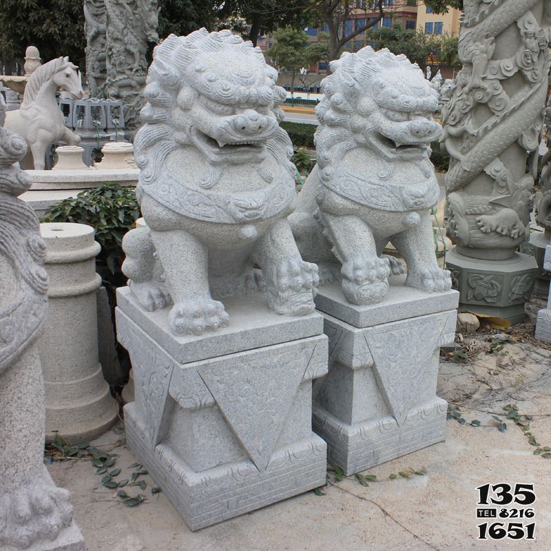 獅子雕塑-祠堂大理石石雕鎮(zhèn)宅辟邪獅子雕塑 獅子雕塑-祠堂大理石石雕鎮(zhèn)宅辟邪獅子雕塑高清圖片