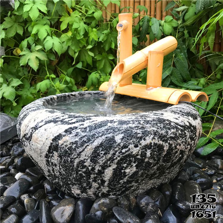 花盆雕塑-戶外景觀竹子流水養魚花盆雕塑 花盆雕塑-戶外景觀竹子流水養魚花盆雕塑高清圖片