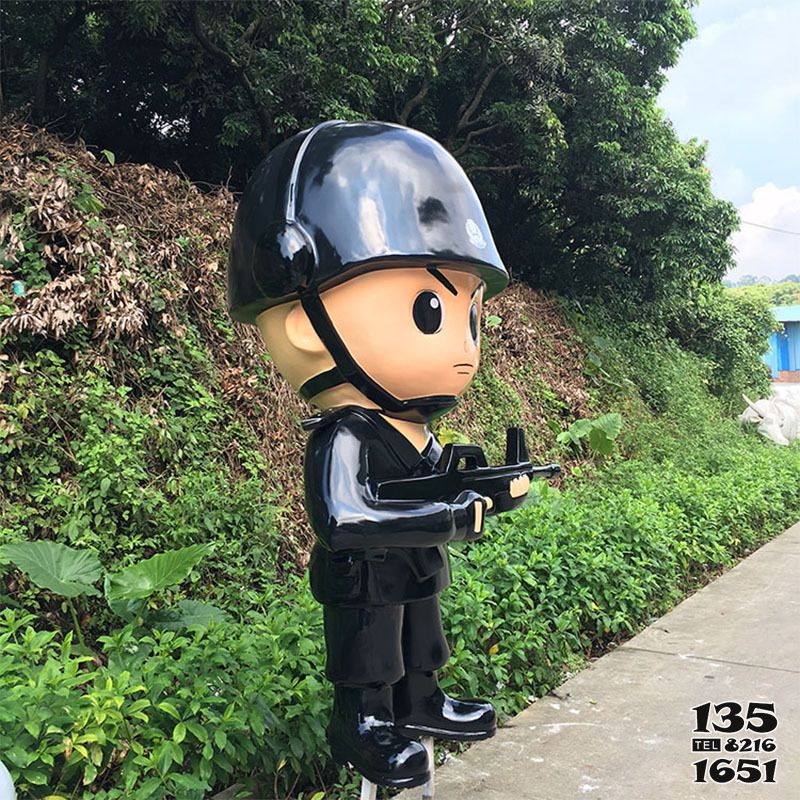警察雕塑-玻璃鋼卡通戶外執勤的警察雕塑 警察雕塑-玻璃鋼卡通戶外執勤的警察雕塑高清圖片