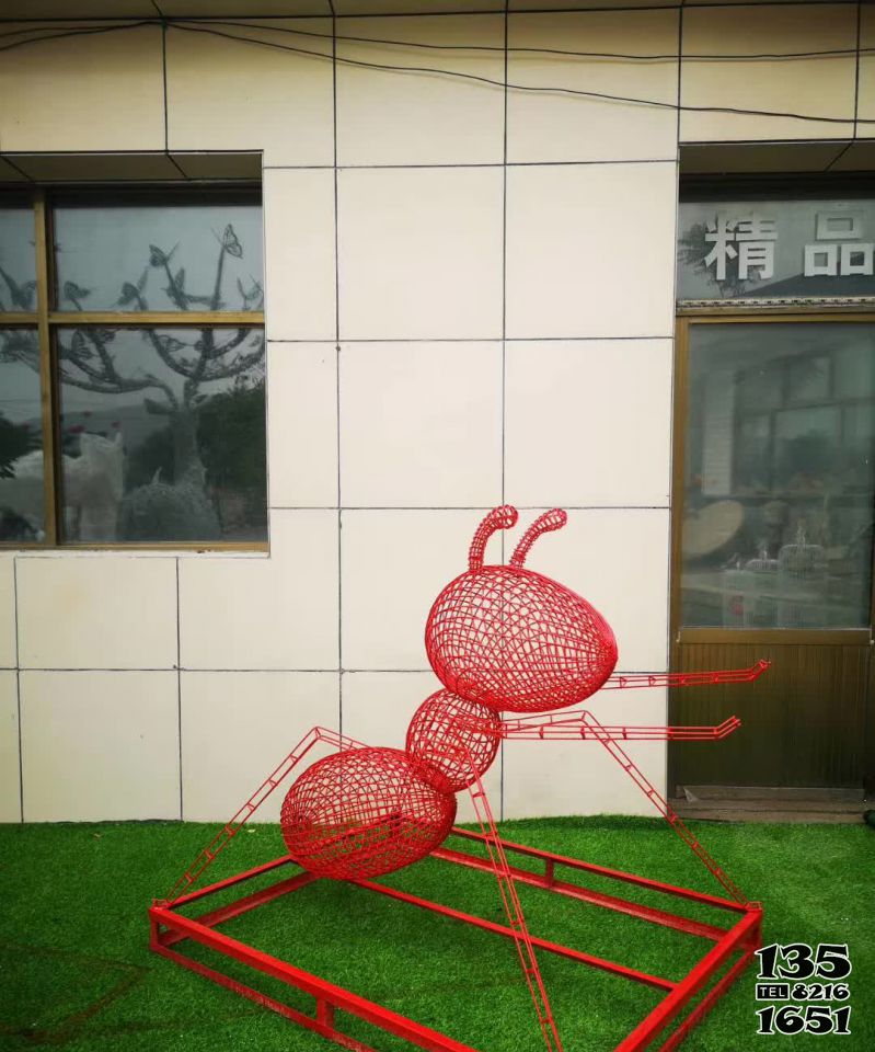 螞蟻雕塑-廣場花園景區(qū)擺放紅色鐵藝網(wǎng)格不銹鋼螞蟻雕塑 螞蟻雕塑-廣場花園景區(qū)擺放紅色鐵藝網(wǎng)格不銹鋼螞蟻雕塑高清圖片