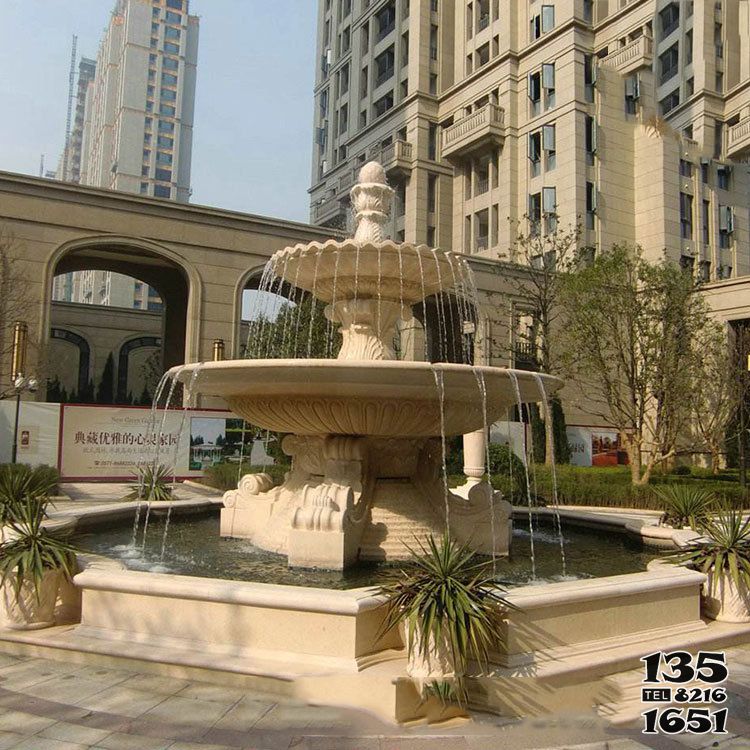 噴泉雕塑-小區庭院石雕歐式噴泉雕塑 噴泉雕塑-小區庭院石雕歐式噴泉雕塑高清圖片