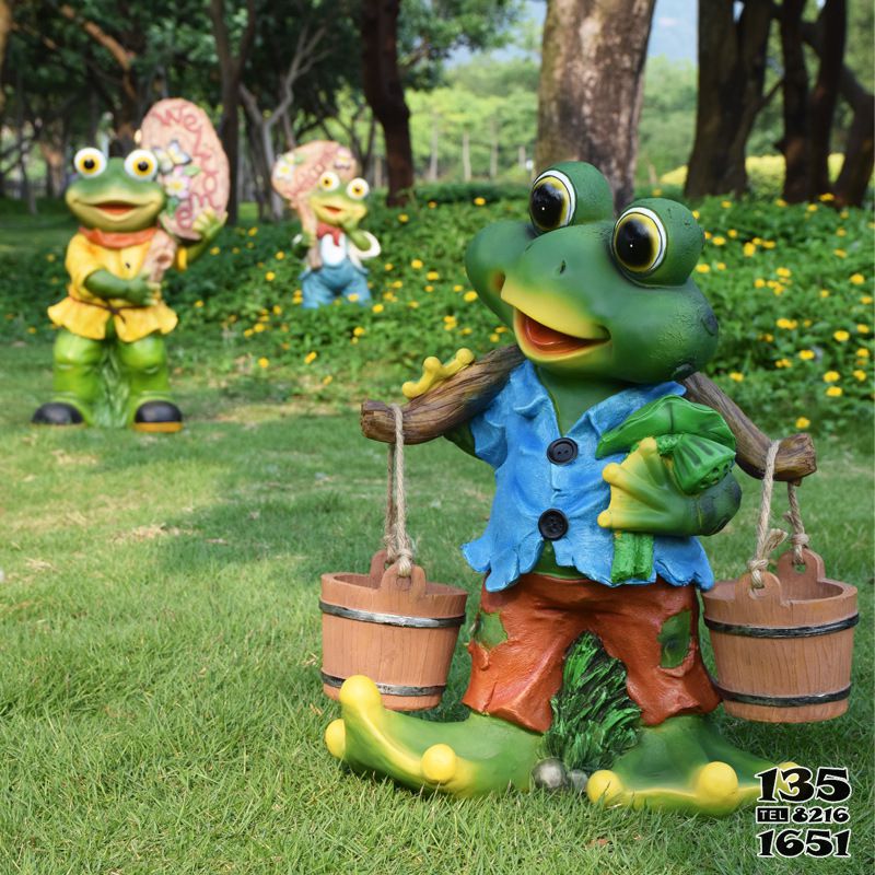 青蛙雕塑-公園彩繪個性樹脂青蛙雕塑 青蛙雕塑-公園彩繪個性樹脂青蛙雕塑高清圖片
