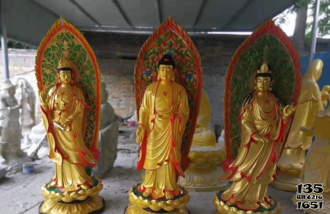 三圣雕塑-玻璃鋼宗教廟宇立式西方三圣雕塑 三圣雕塑-玻璃鋼宗教廟宇立式西方三圣雕塑高清圖片