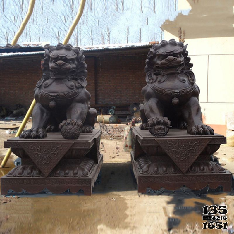 獅子雕塑-別墅招財(cái)不銹鋼仿銅獅子雕塑 獅子雕塑-別墅招財(cái)不銹鋼仿銅獅子雕塑高清圖片