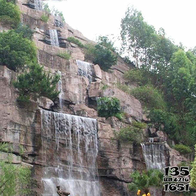假山雕塑-景區園林大型流水瀑布人造假山 假山雕塑-景區園林大型流水瀑布人造假山高清圖片