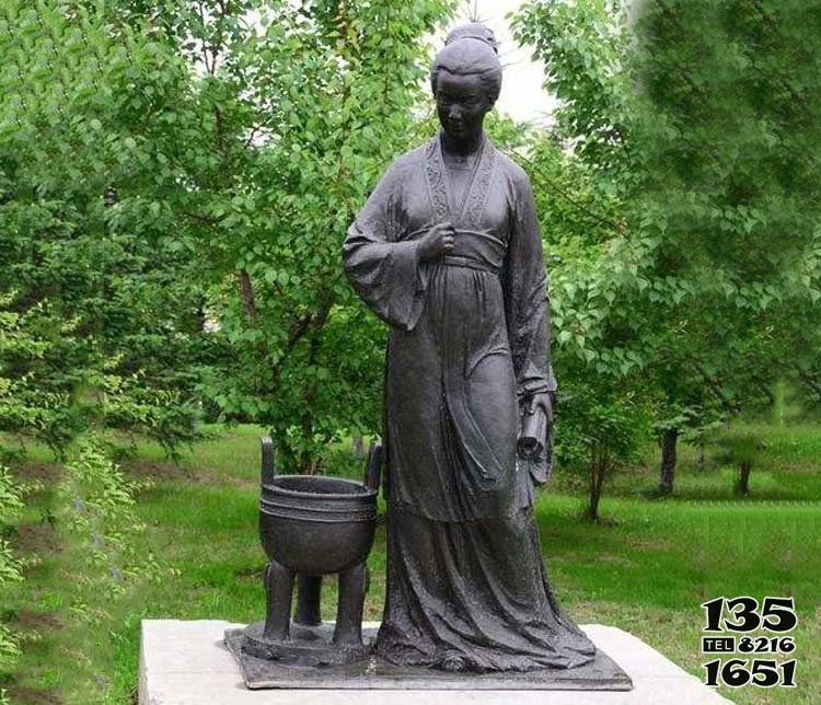李清照雕塑-公園廣場青銅鍛造宋代婉約派詩人李清照銅雕 李清照雕塑-公園廣場青銅鍛造宋代婉約派詩人李清照銅雕高清圖片