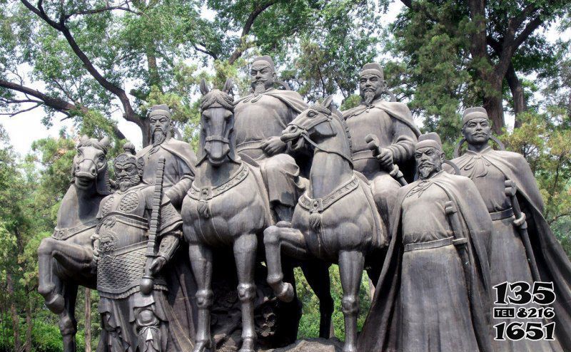 李世民雕塑-景區廣場唐朝軍事家領兵打仗李世民青銅雕塑 李世民雕塑-景區廣場唐朝軍事家領兵打仗李世民青銅雕塑高清圖片