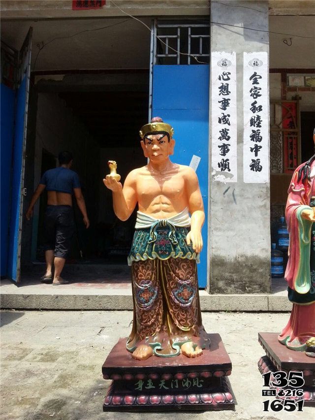 三十二應身-比沙門天王玻璃鋼彩繪32應身神像 三十二應身-比沙門天王玻璃鋼彩繪32應身神像高清圖片