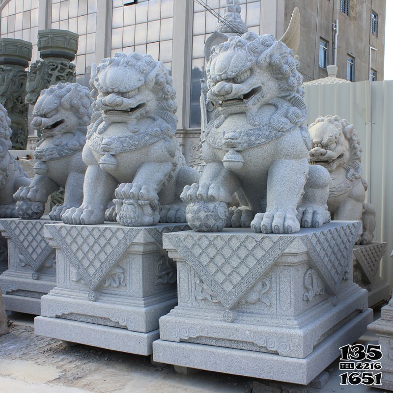 獅子雕塑-公園戶外景區砂石石雕看門的獅子雕塑 獅子雕塑-公園戶外景區砂石石雕看門的獅子雕塑高清圖片