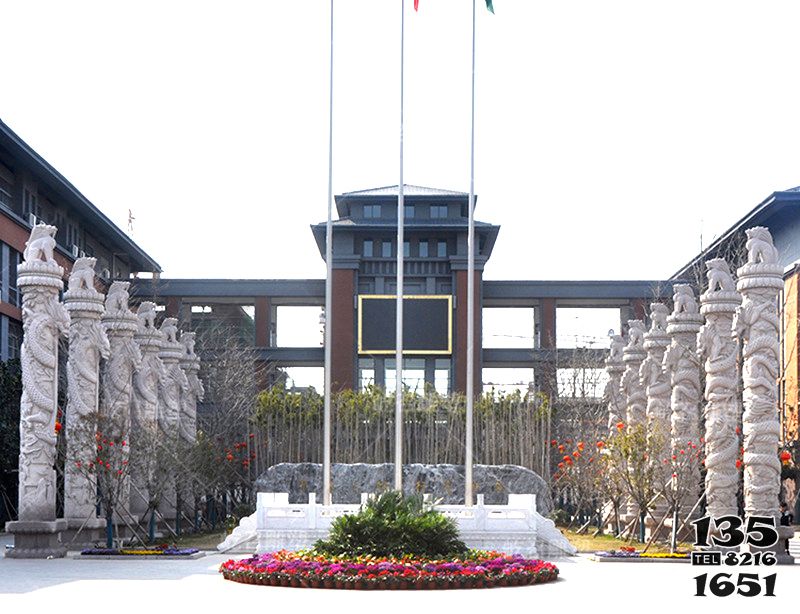華表雕塑-校園園林廣場景觀華表石柱裝飾雕塑 華表雕塑-校園園林廣場景觀華表石柱裝飾雕塑高清圖片
