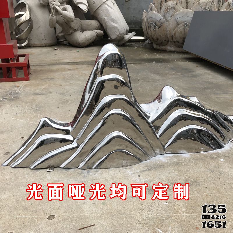假山雕塑-亮面現代藝術水景抽象亮面金屬不銹鋼假山雕塑 假山雕塑-亮面現代藝術水景抽象亮面金屬不銹鋼假山雕塑高清圖片