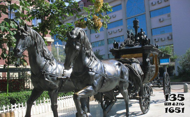 馬車雕塑-學校景區鑄造青銅馬車雕塑 馬車雕塑-學校景區鑄造青銅馬車雕塑高清圖片