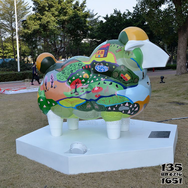 綿羊雕塑-公園街道擺放的玻璃鋼卡通綿羊雕塑 綿羊雕塑-公園街道擺放的玻璃鋼卡通綿羊雕塑