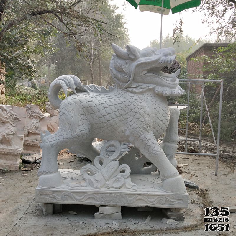 麒麟雕塑-陵園大理石石雕神獸麒麟雕塑 麒麟雕塑-陵園大理石石雕神獸麒麟雕塑高清圖片