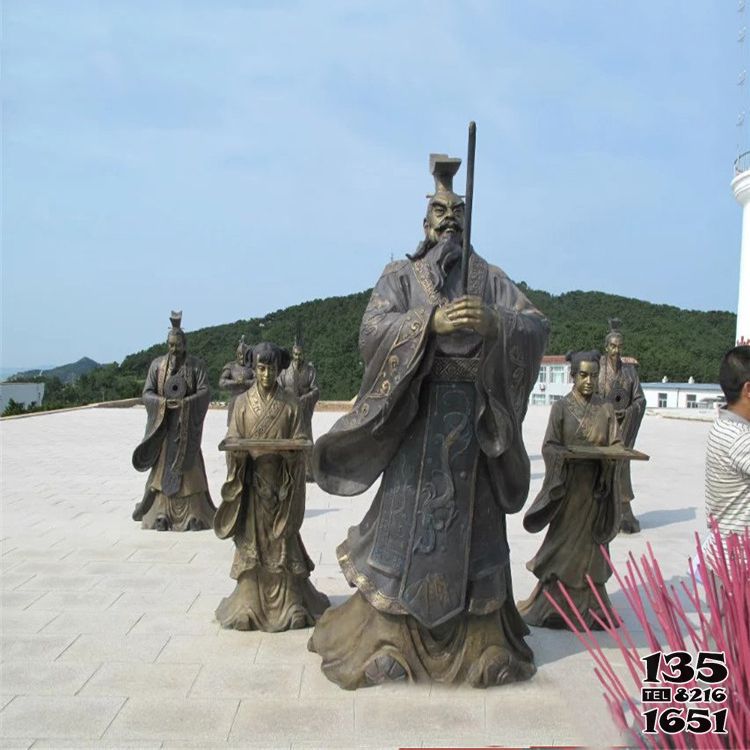秦始皇雕塑-景區廣場秦始皇祭祀銅雕情景小品雕塑 秦始皇雕塑-景區廣場秦始皇祭祀銅雕情景小品雕塑高清圖片