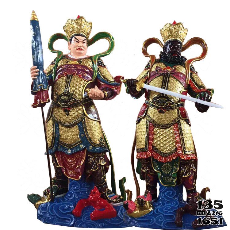 神像雕塑-寺院擺放玻璃鋼仿真四大天王神像 神像雕塑-寺院擺放玻璃鋼仿真四大天王神像高清圖片