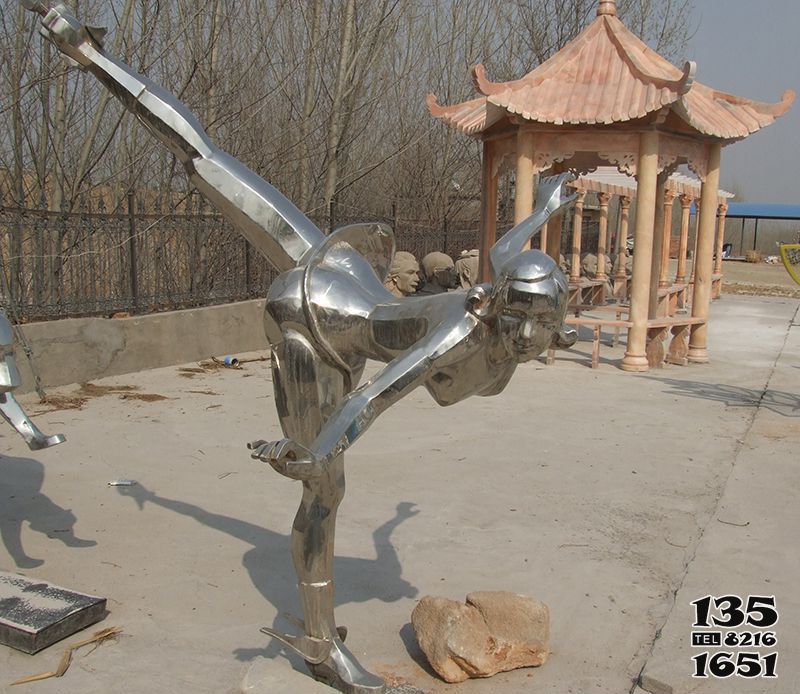 滑冰雕塑-廣場鍛造不銹鋼單人滑冰雕塑 滑冰雕塑-廣場鍛造不銹鋼單人滑冰雕塑高清圖片