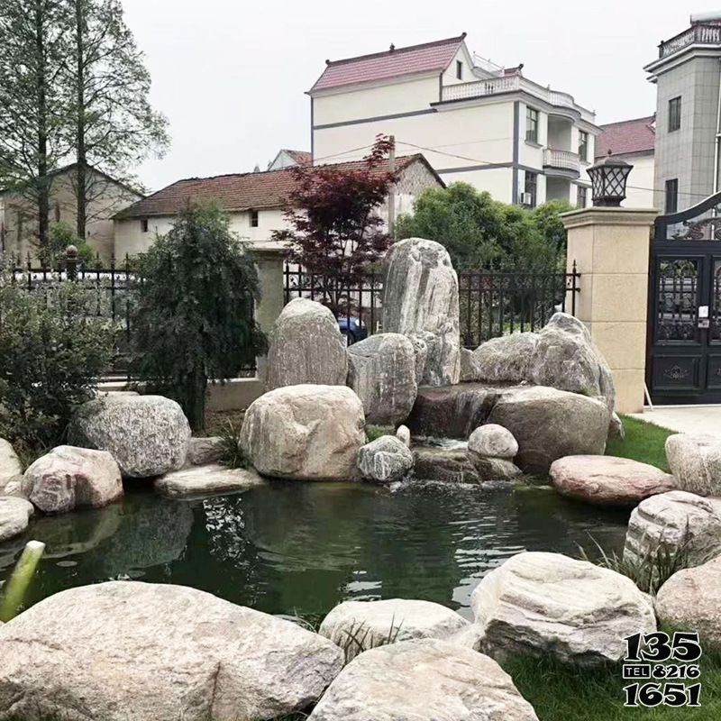 假山雕塑-別墅室外池塘假山石景觀 假山雕塑-別墅室外池塘假山石景觀