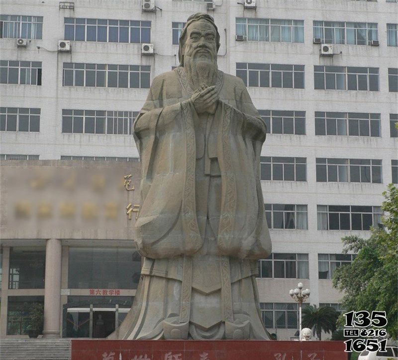 孔子雕塑-校園名人萬世師表孔子大理石雕塑 孔子雕塑-校園名人萬世師表孔子大理石雕塑高清圖片