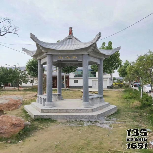 涼亭雕塑-鄉村戶外大理石石燈休息座椅涼亭雕塑 涼亭雕塑-鄉村戶外大理石石燈休息座椅涼亭雕塑高清圖片