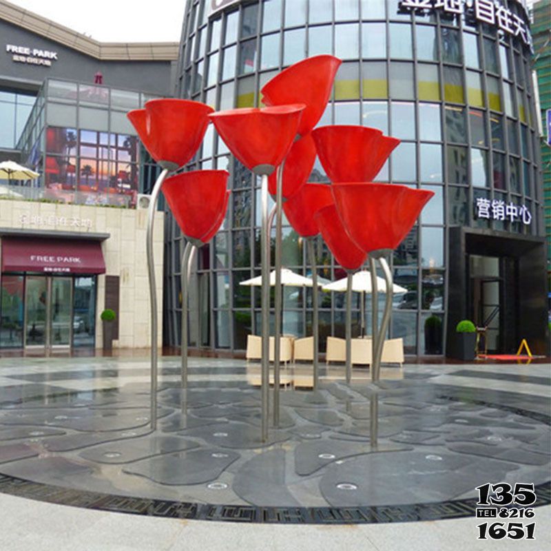 玫瑰雕塑-城市廣場不銹鋼戶外玫瑰花雕塑 玫瑰雕塑-城市廣場不銹鋼戶外玫瑰花雕塑高清圖片