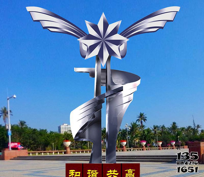 和諧雕塑-廣場大型景觀不銹鋼和諧雕塑 和諧雕塑-廣場大型景觀不銹鋼和諧雕塑