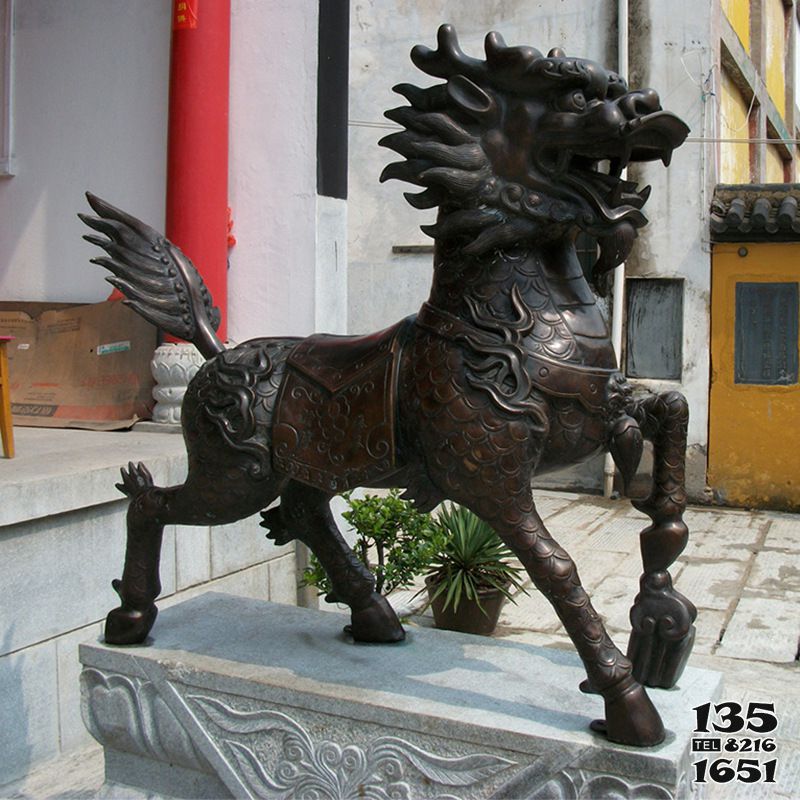 麒麟雕塑-景區(qū)街道不銹鋼仿銅神獸麒麟雕塑 麒麟雕塑-景區(qū)街道不銹鋼仿銅神獸麒麟雕塑高清圖片