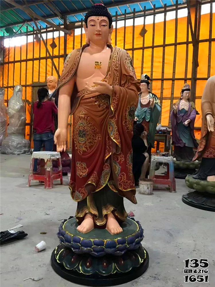 三圣雕塑-玻璃鋼彩繪創意神佛三圣雕塑 三圣雕塑-玻璃鋼彩繪創意神佛三圣雕塑高清圖片