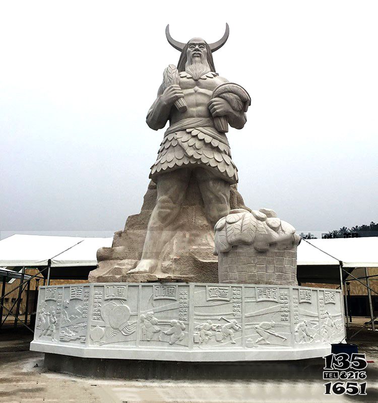 神農雕塑-城市大理石三皇五帝之神農大帝石雕雕像 神農雕塑-城市大理石三皇五帝之神農大帝石雕雕像