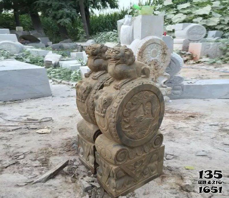 獅子雕塑-花崗巖創(chuàng)意石雕抱鼓石獅子雕塑 獅子雕塑-花崗巖創(chuàng)意石雕抱鼓石獅子雕塑高清圖片