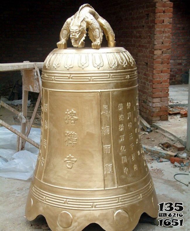銅鐘雕塑-宗教廟宇黃銅鐘雕塑 銅鐘雕塑-宗教廟宇黃銅鐘雕塑高清圖片
